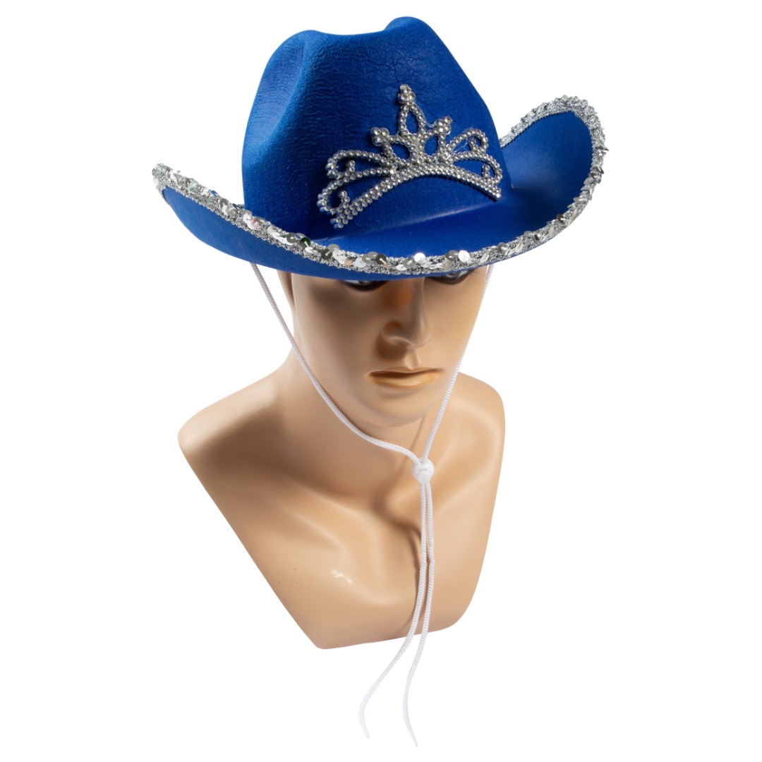 Cowboy hat blue w glitter - Bilde 2