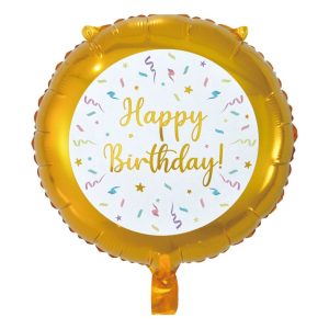Folie ballong round happy birthday