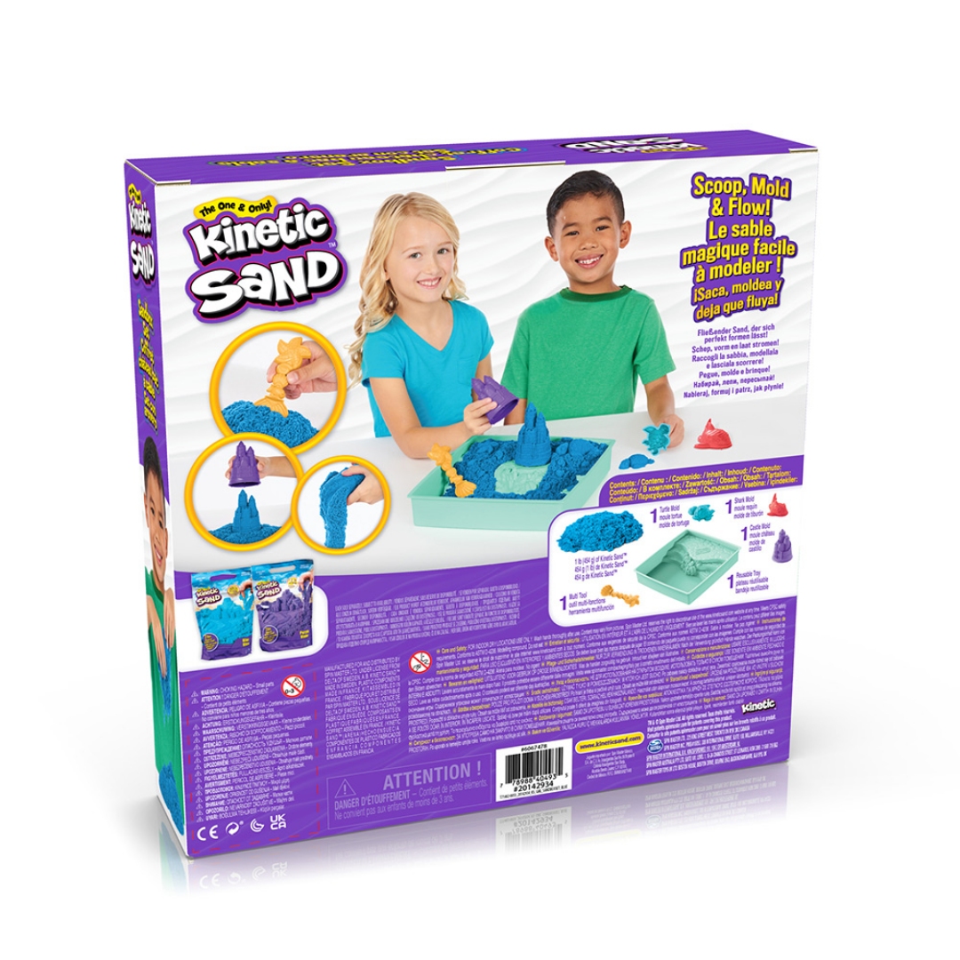 Kinetic sand sandbox set blå - Bilde 7