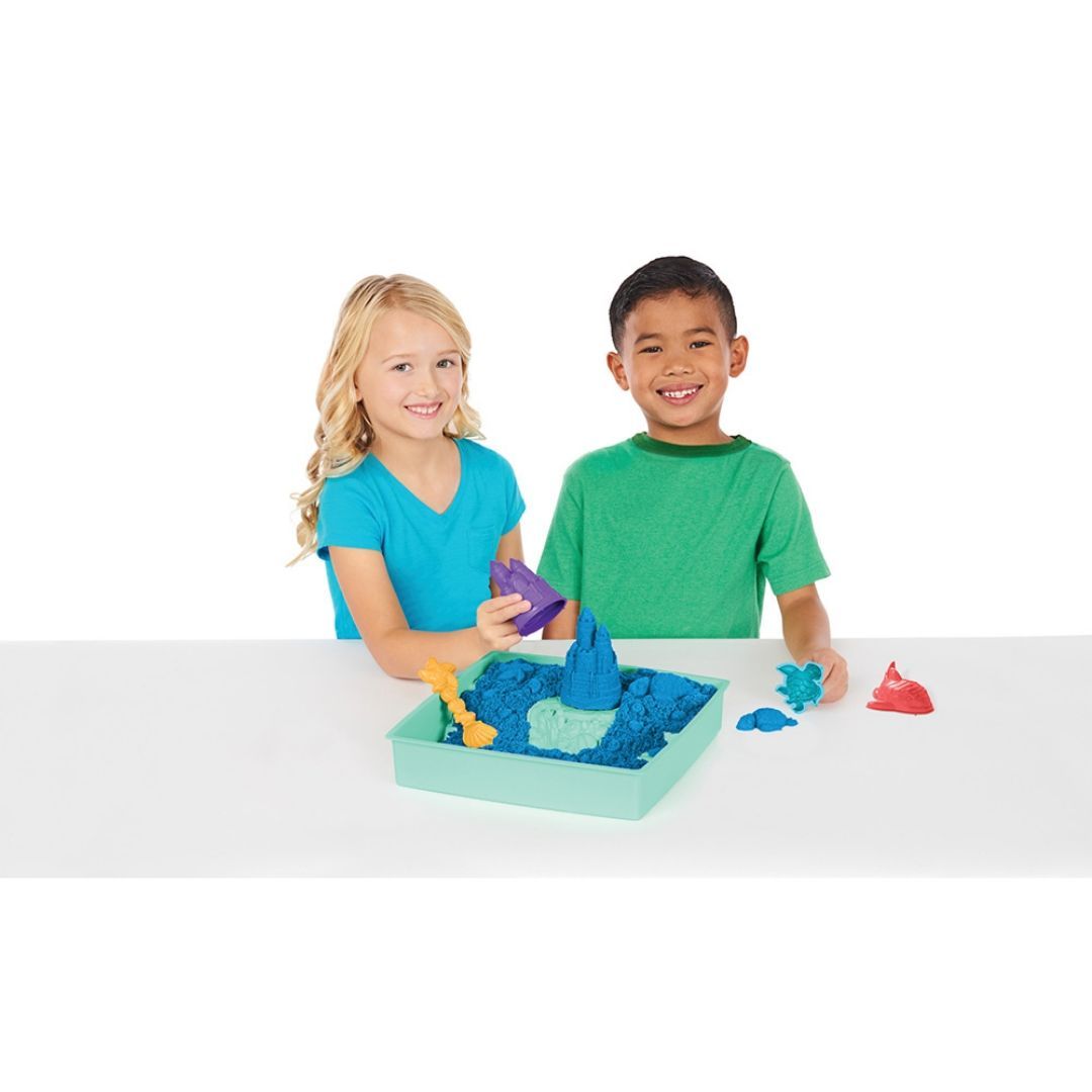 Kinetic sand sandbox set blå - Bilde 8