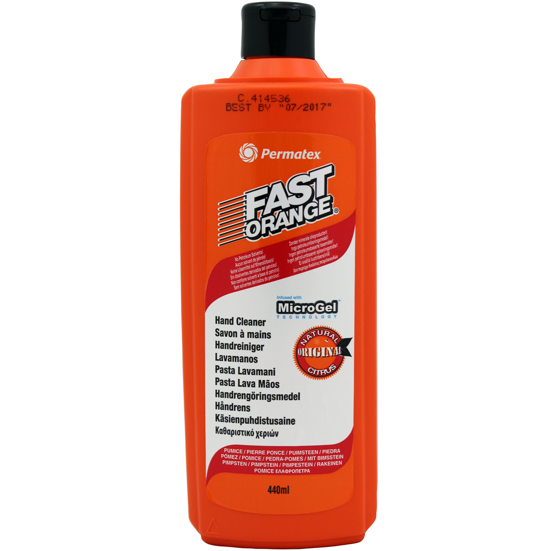 Fast orange håndrens