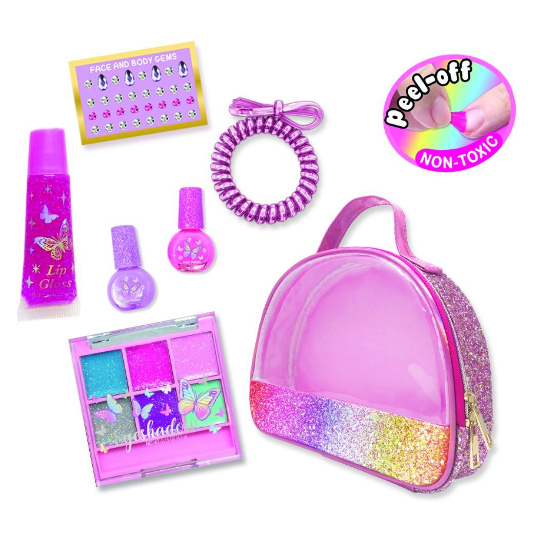 Hot focus glitterveske med sminke - Bilde 2