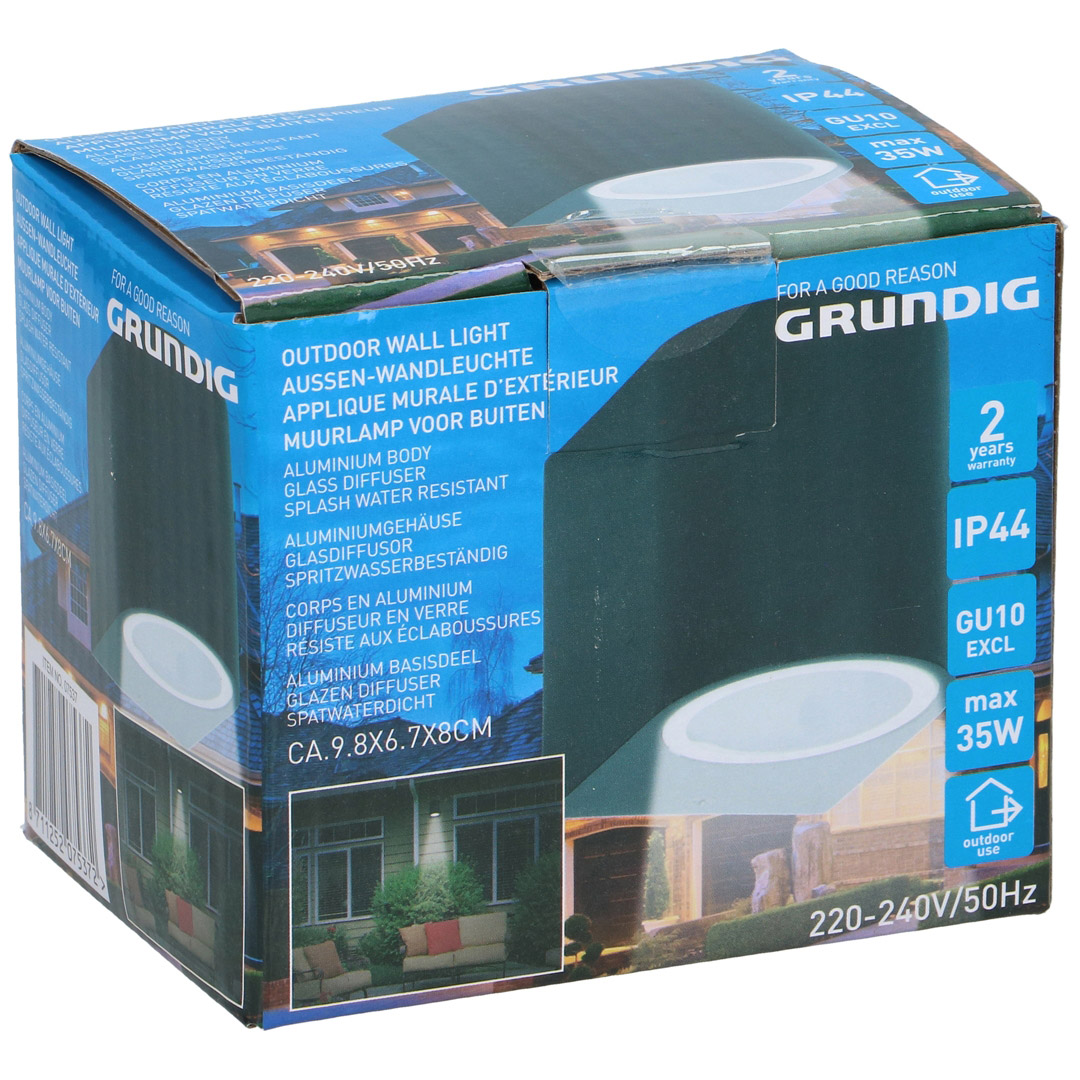 Utelampe sort sylinder 9,8x6,7x8cm - Bilde 2