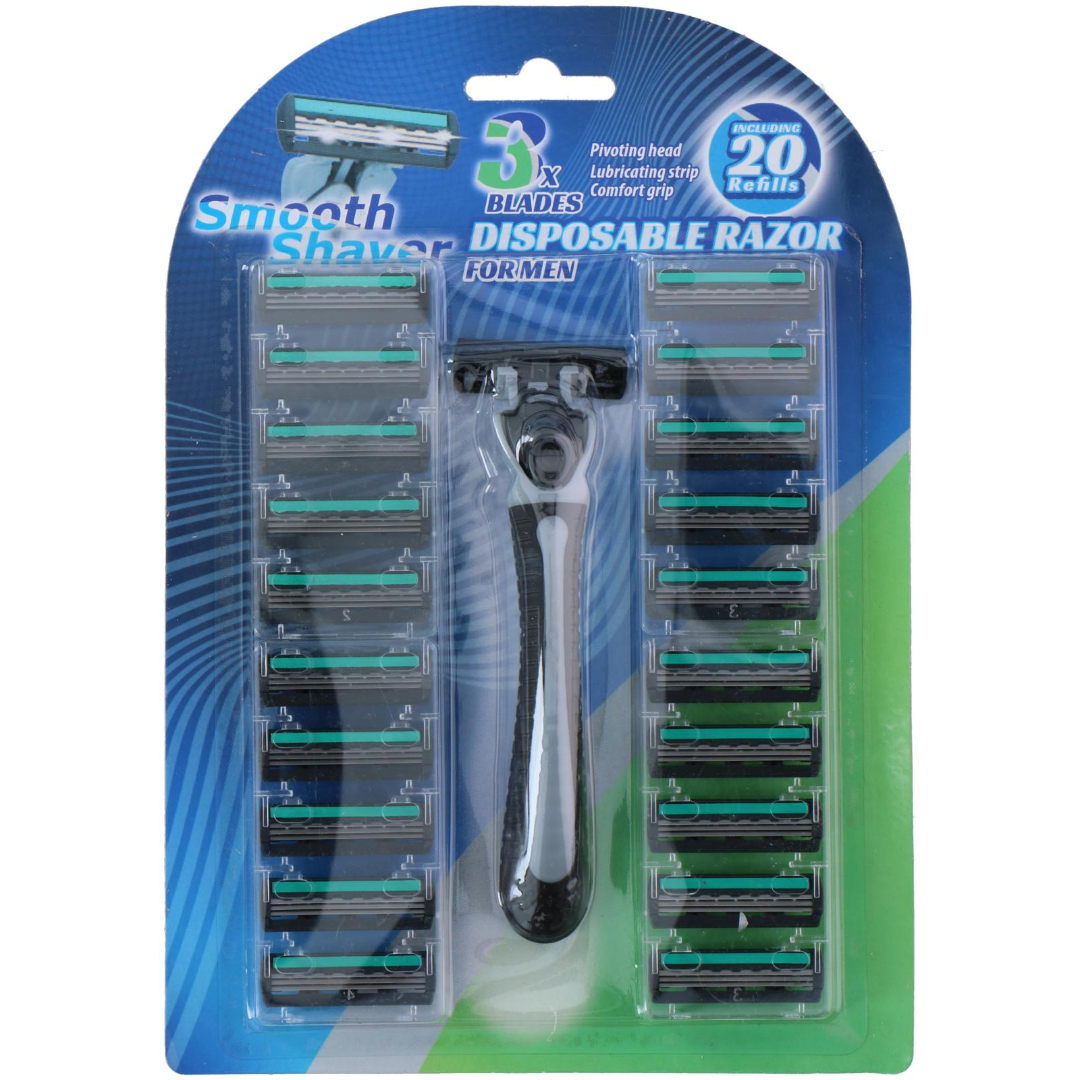 Barberhøvel menn 3 blader 21 stk - Bilde 2