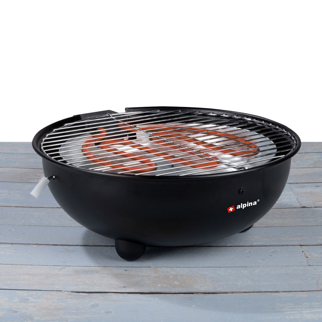 Alpina elektrisk bord grill 1250w rund - Bilde 2