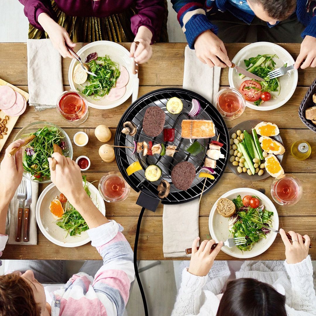 Alpina elektrisk bord grill 1250w rund - Bilde 4