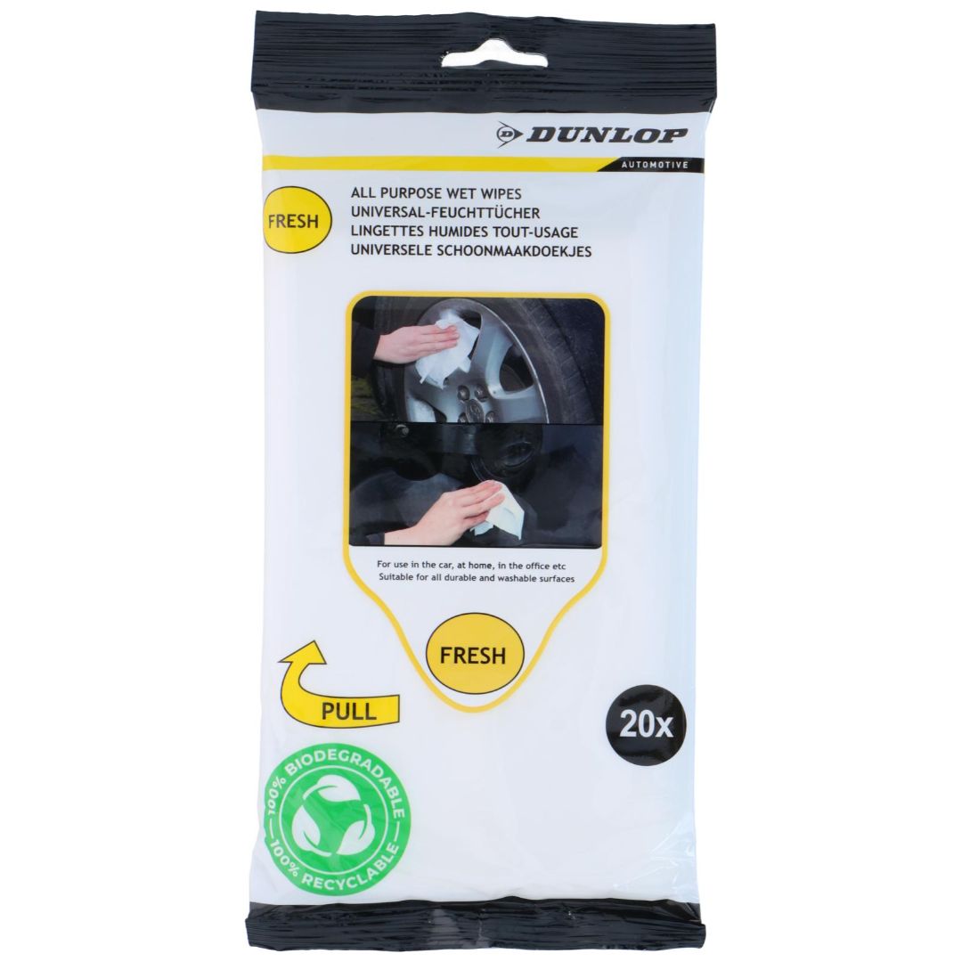 Dunlop multi cleaner våtservietter 20 st