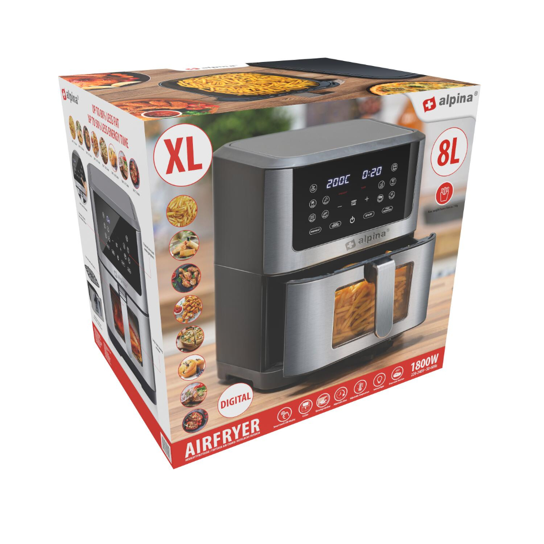 Alpina airfryer digital 8l 1800w - Bilde 2