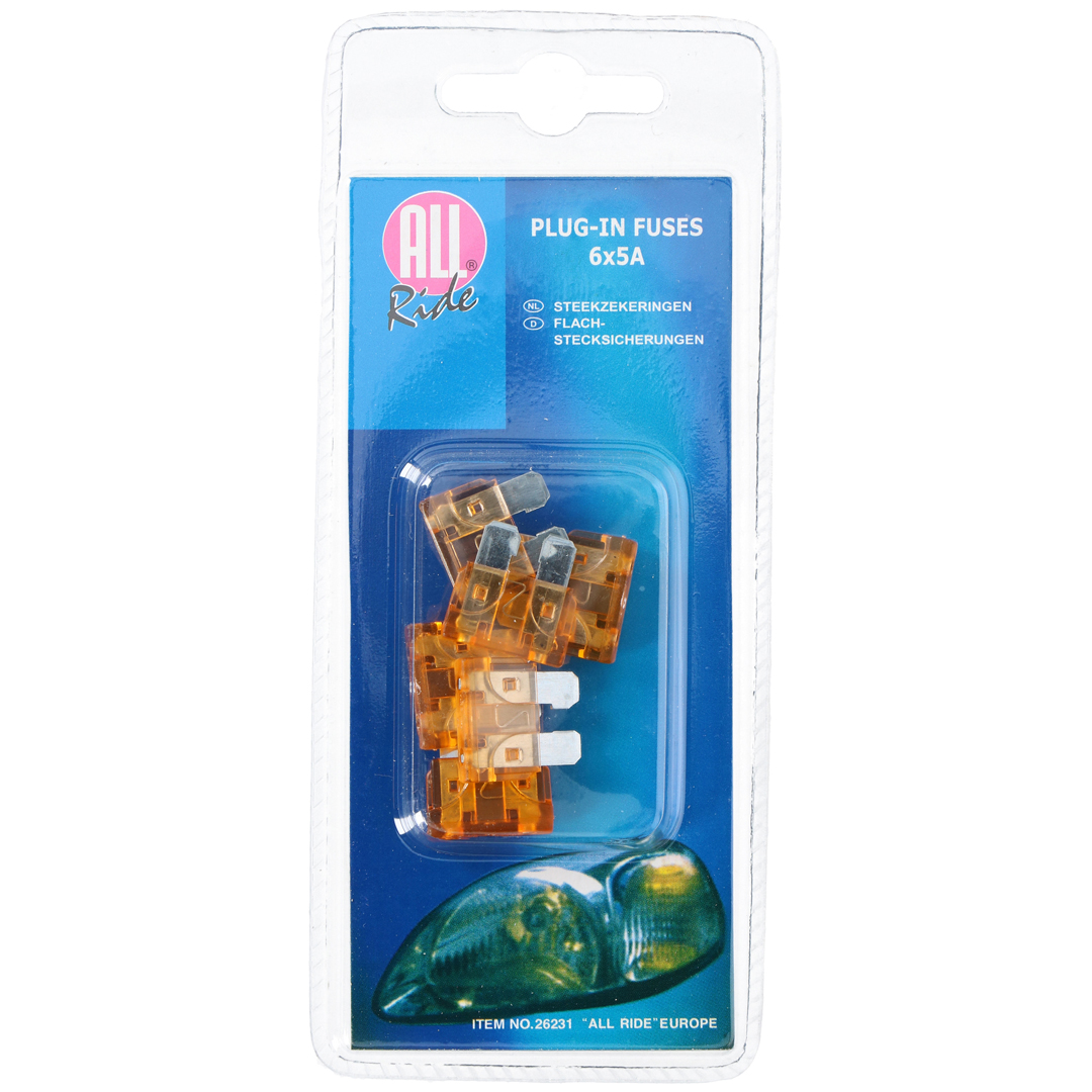 Bil sikring plug-in 5amp 6pcs