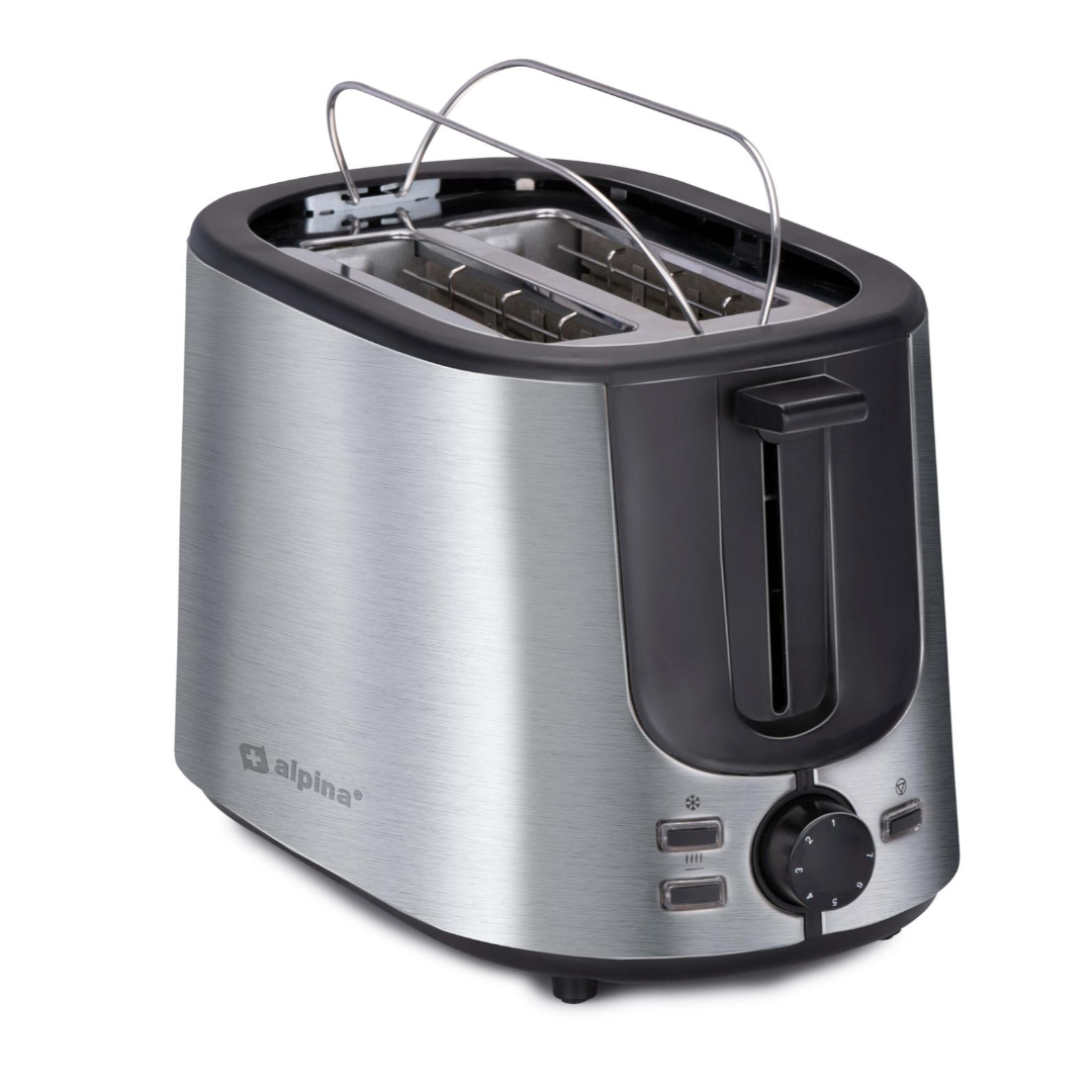 Alpina brødrister 1000w stål