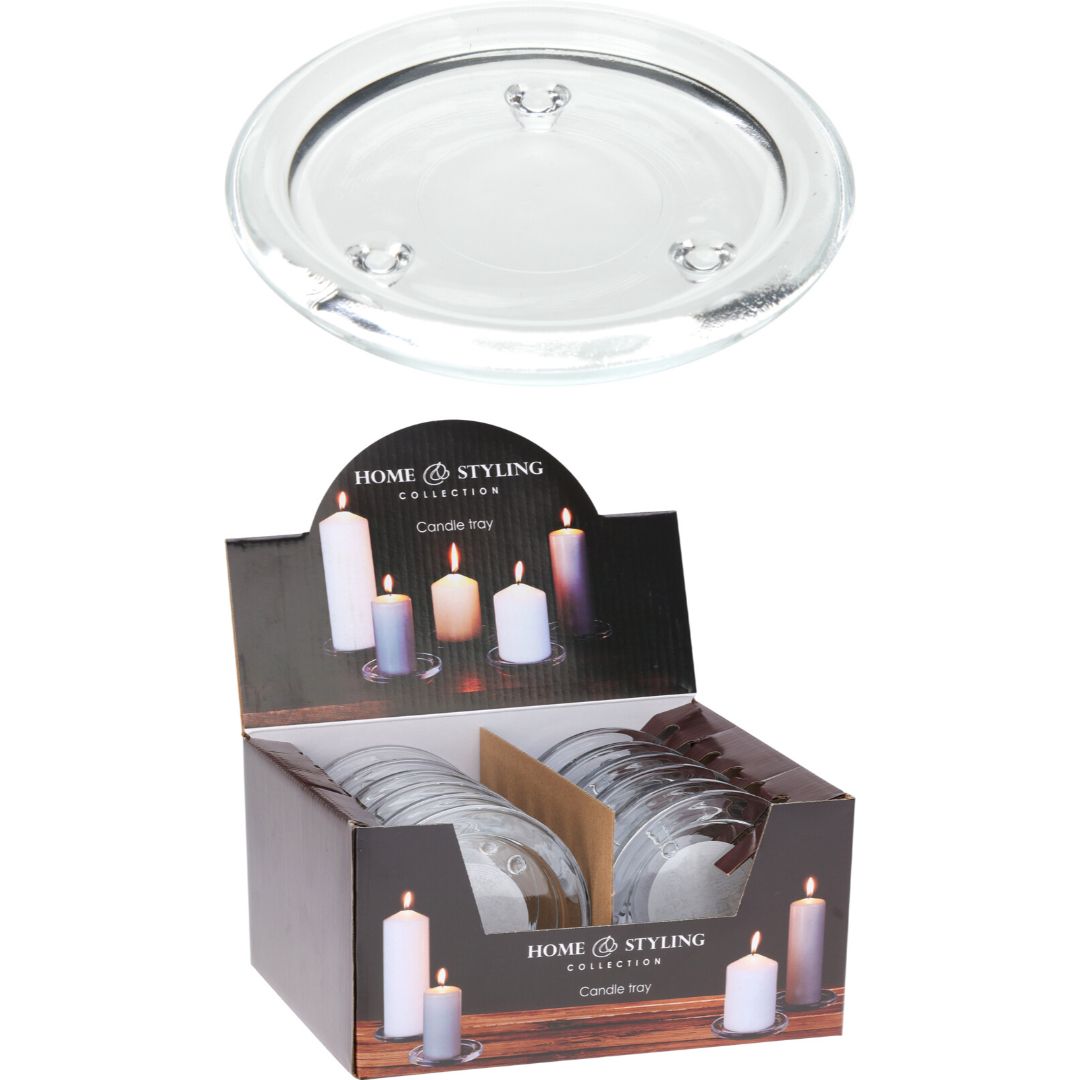 Lysestake glass 10cm