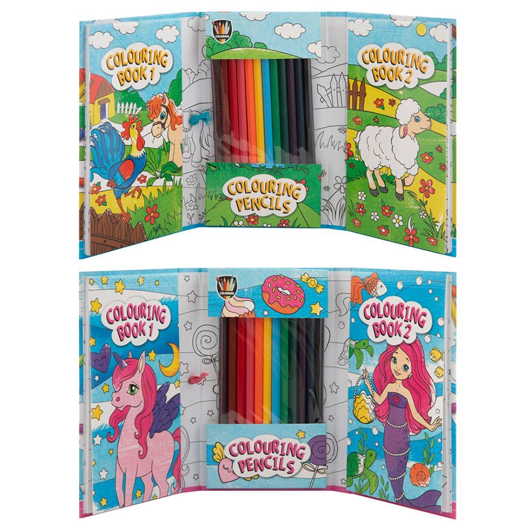 Fargebok m/blyanter reiseset - Bilde 2