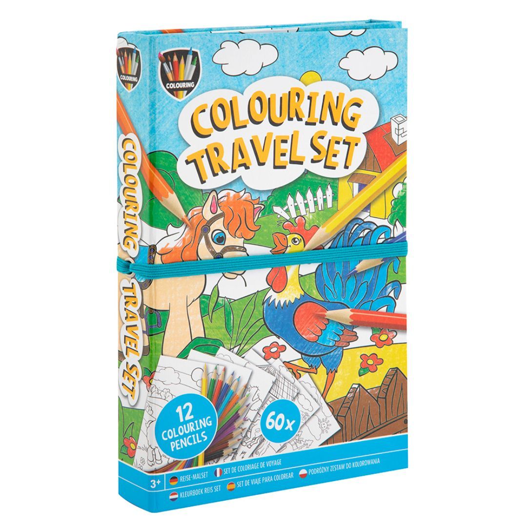 Fargebok m/blyanter reiseset - Bilde 3