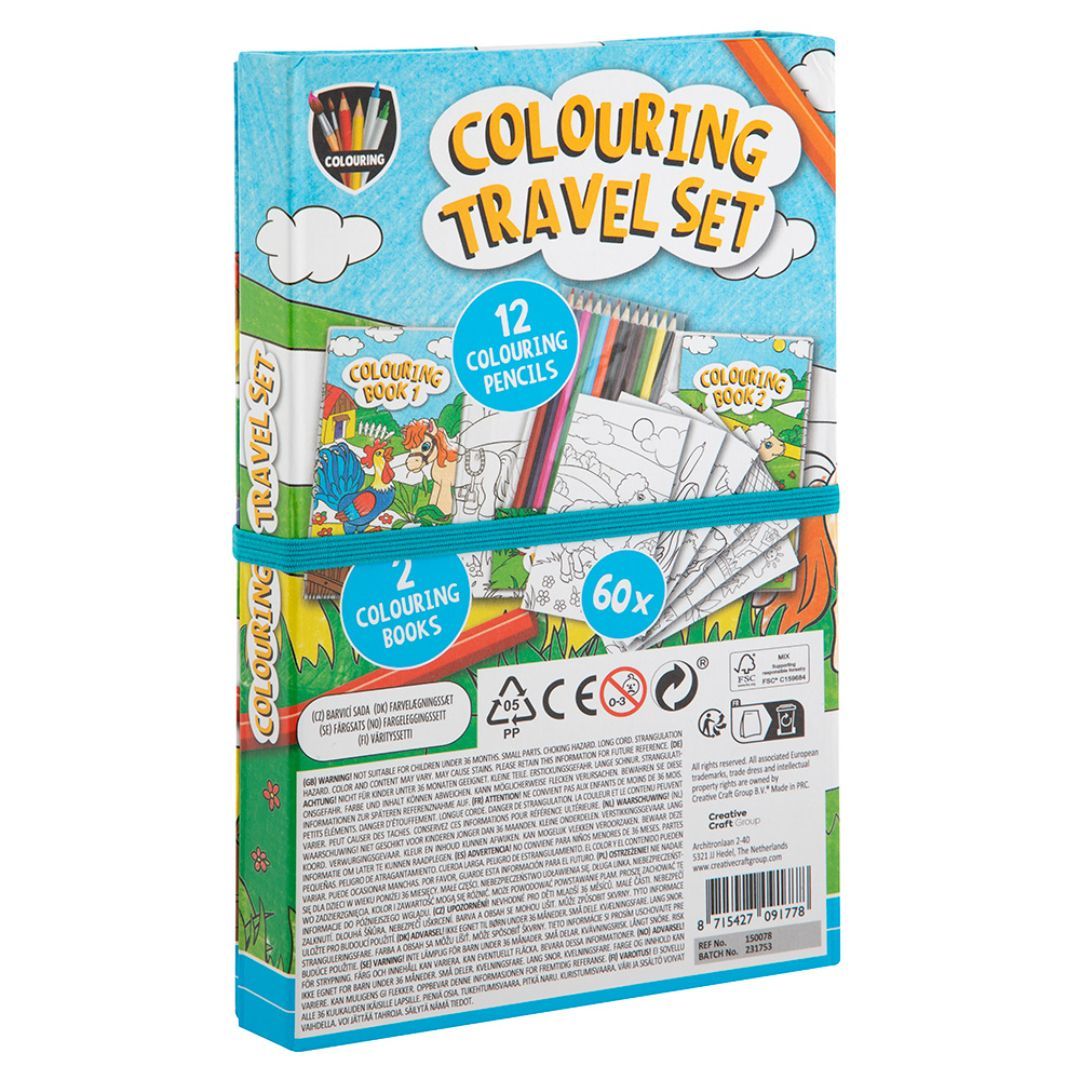 Fargebok m/blyanter reiseset - Bilde 5