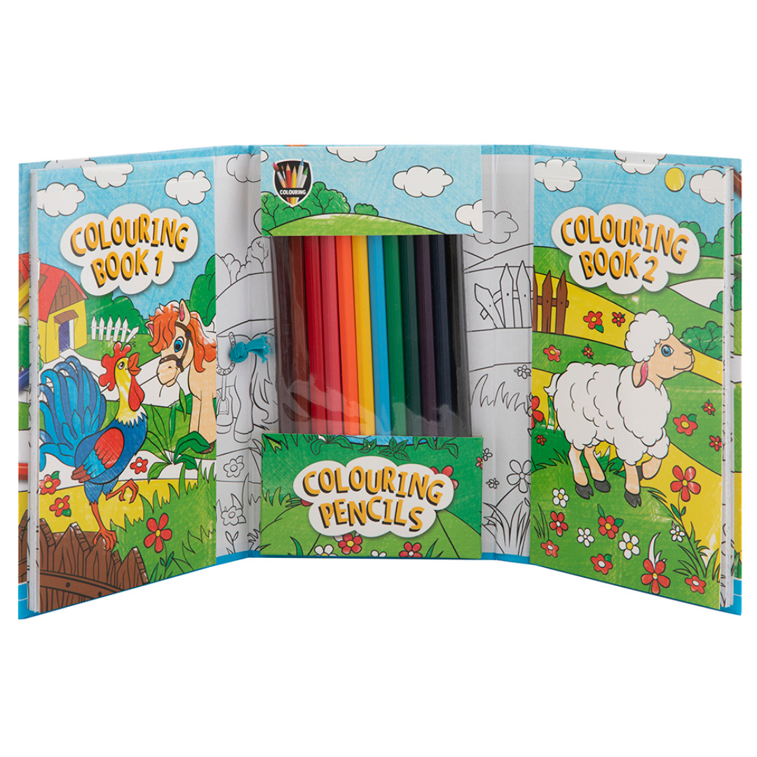 Fargebok m/blyanter reiseset - Bilde 7