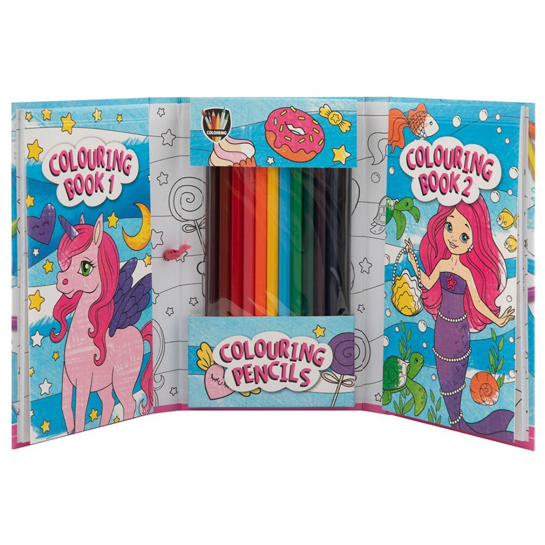 Fargebok m/blyanter reiseset - Bilde 8