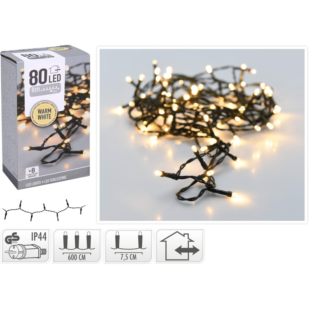 Lyslenke 80 varm hvit utendørs