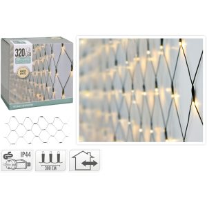 Led lys nett 320 varm hvit utendørs