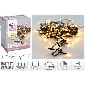 Lyslenke 96 batteri varm hvit