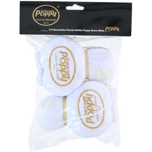 Poppy poppy plysj hvit 35x30cm 2stk