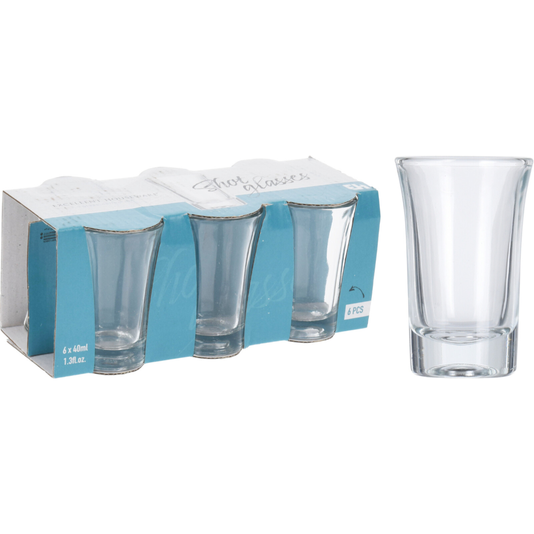 Shotglass 40 ml sett med 6 stk