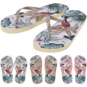Slippers dame (rosa / gull / bronse)