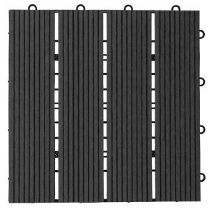 Gulv fliser 6pk 30x30cm mørkegrå