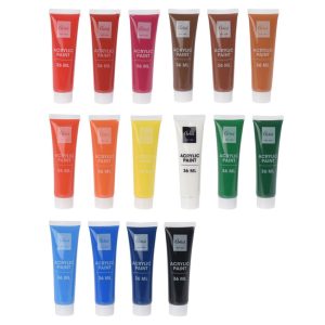 Maling acryl tube 36ml 16stk