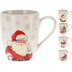 Krus 340ml porselen 4ass