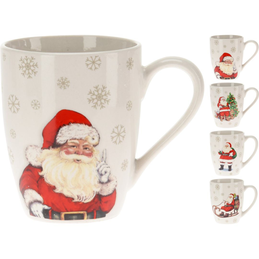 Krus 340ml porselen 4ass