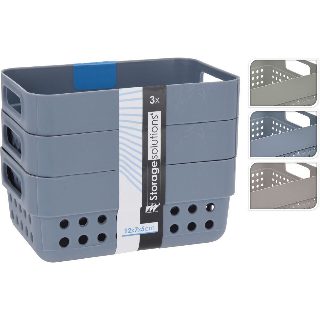 Oppbevaringskurv 3 stk 350ml 3ass