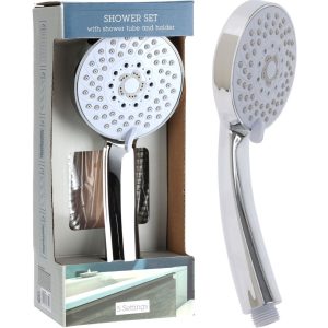 Dusjsett rør og holder