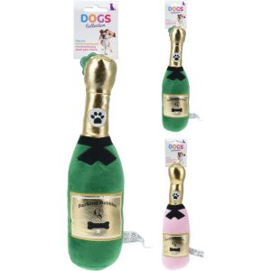 Hundeleke plysj, champagne 2ass