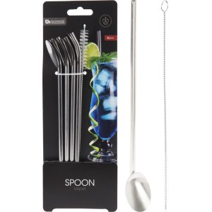 Sugerør med skje 5 stk
