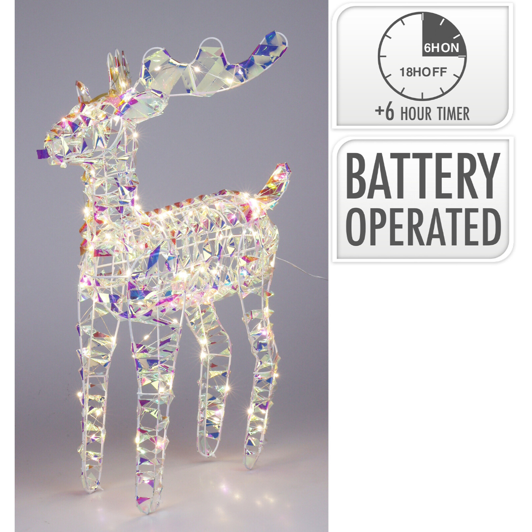 Reinsdyr 60cm rainbow led