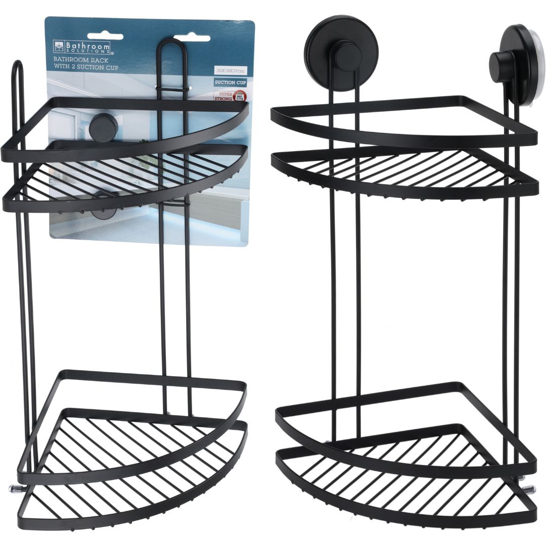 Baderomsstativ metall hjørne dobbel 25x1