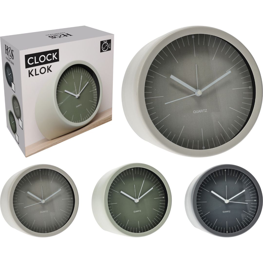 Klokke metall stĂĽende 15x7cm