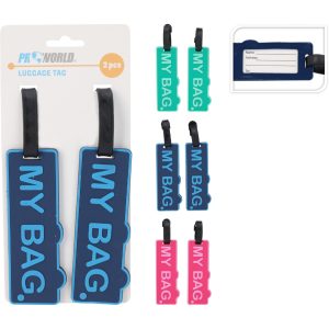 Bagasjelapp med 2 stk 3ass