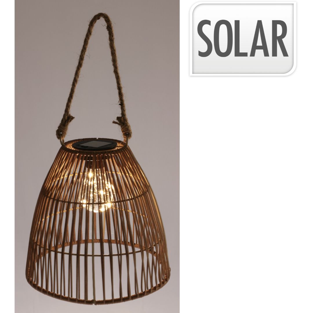 Solcellelampe natur metall