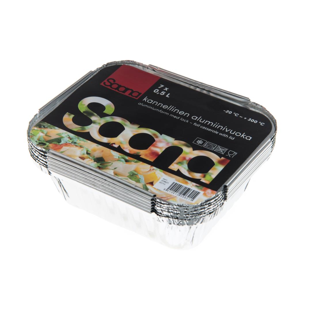 Saana aluminiumsbeholder 0,5 l 7 stk