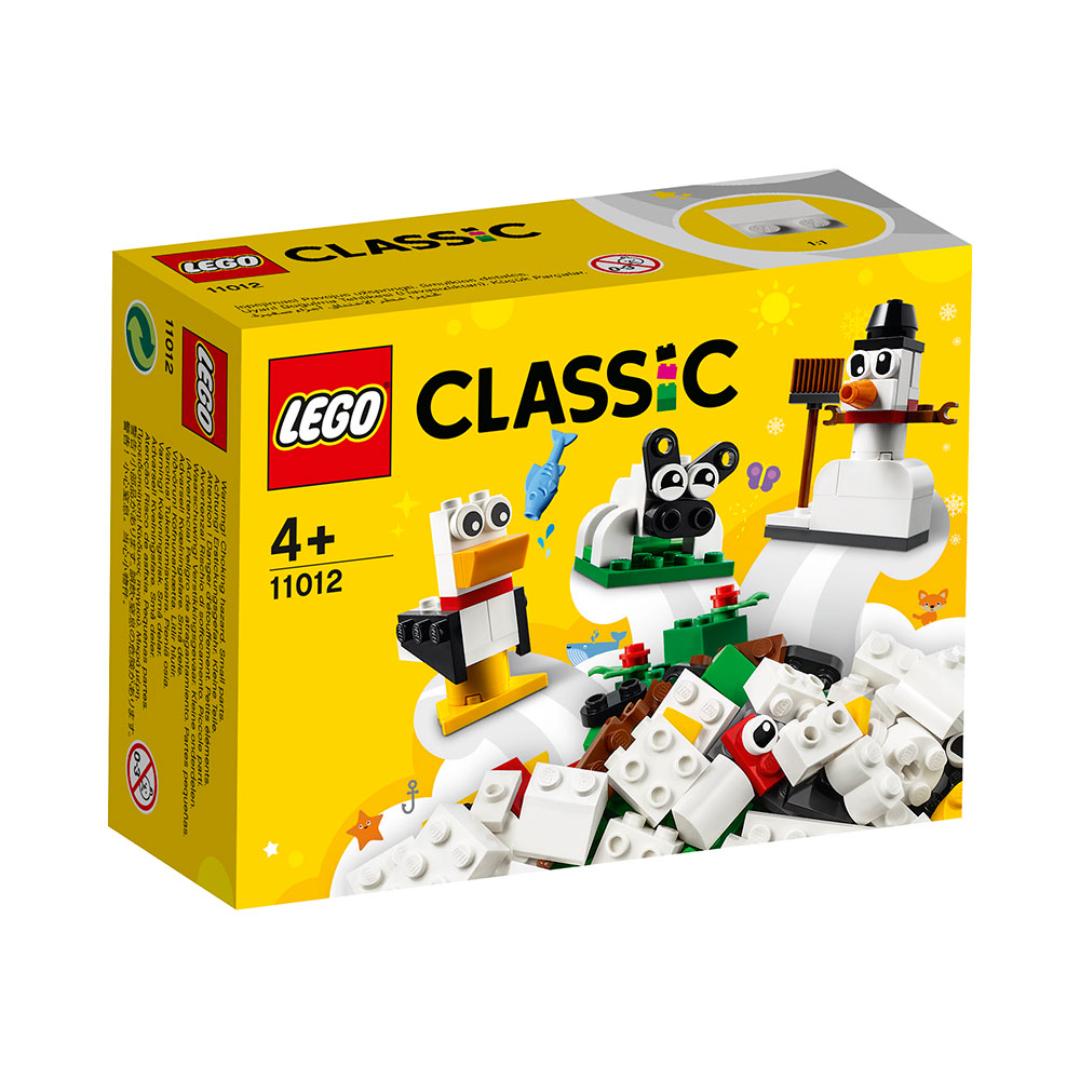 Lego kreativitet med hvite klosser