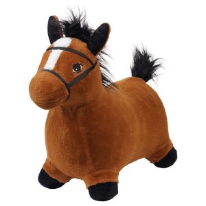 Krea hop and bounce plush horse brown 2