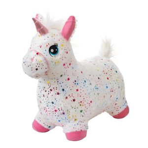 Krea hop and bounce plush horse rainbow