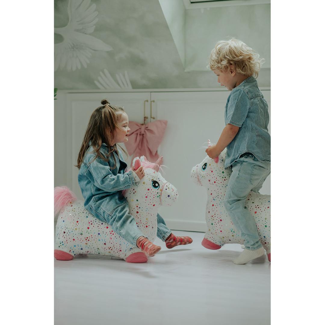 Krea hop and bounce plush horse rainbow - Bilde 5