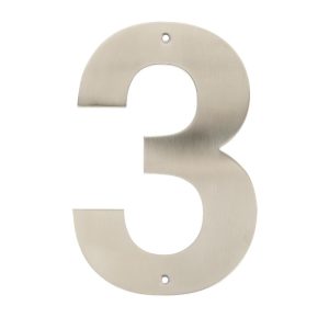 Home it husnummer 3 rustfrit stål