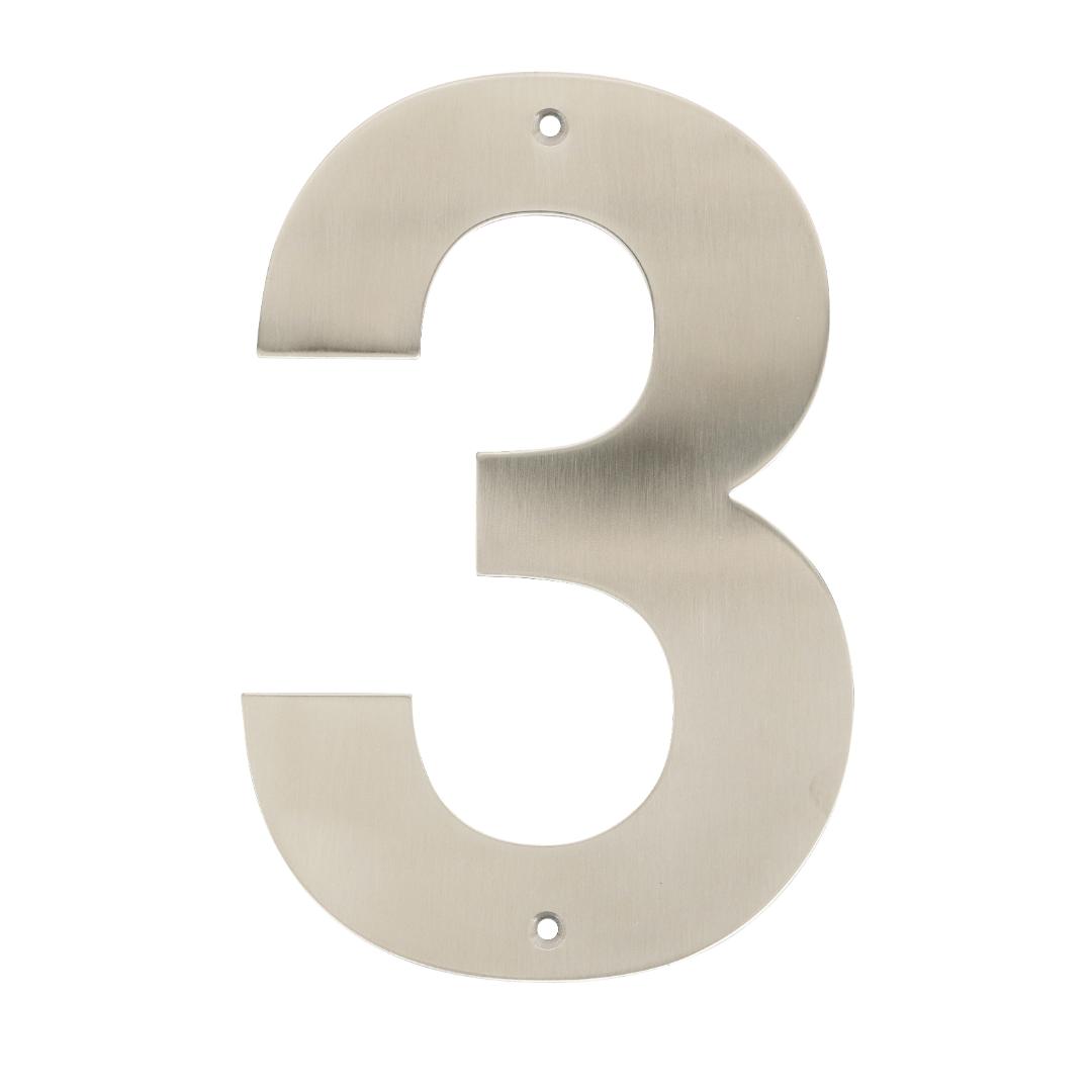 Home it husnummer 3 rustfrit stål