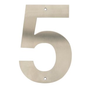 Home it husnummer 5 rustfrit stål