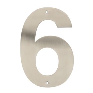 Home it husnummer 6 rustfrit stål