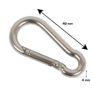 Home it karabinkrok ø4 x 40 mm rustfritt