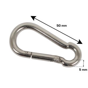 Home it karabinkrok ø5 x 50 mm rustfritt
